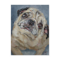 Elvis Puggy Portrait by Nancy Medina postcards
