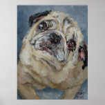 Elvis Puggy Portrait Poster by Nancy Medina