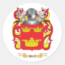 Ely Coat of Arms Round Sticker