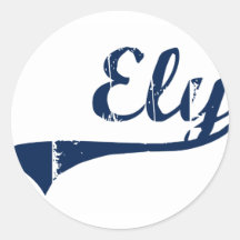 Ely Nevada Classic Design Round Stickers