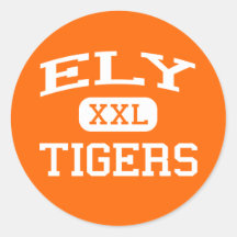Ely - Tigers - High School - Pompano Beach Florida Round Stickers