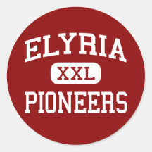 Elyria - Pioneers - High School - Elyria Ohio Round Sticker