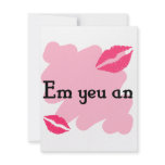 Em yeu an - Vietnamese I love you Custom Invites