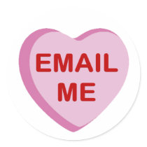 Email Me Conversation Candy Heart Gifts stickers by janbalaya Email Me Conversation Candy Heart Gifts stickers