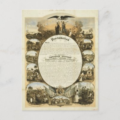 Emancipation Proclamation by L. Lipman Postcard