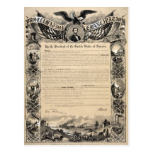 Emancipation Proclamation Print Post Card