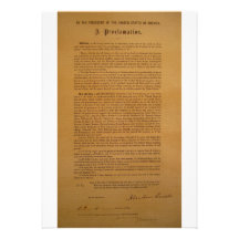 Emancipation Proclamation Typeset 1864 Personalized Invitation