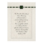 Emarld Ribbons & Lace Post Wedding Personalized Announcement