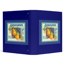 Embarcadero Pears Retro Crate Art Vinyl Binder