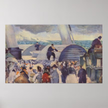 Embarkation of the Folkestone by Edouard Manet Posters
