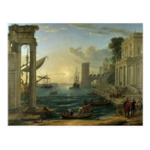 Embarque de la reina de Sheba - Claude Lorrain Postal