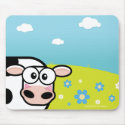 Vaca embaraçado Mousepads dos desenhos animados by LisaMarieDesign Vaca embaraçado Mousepads dos desenhos animados
