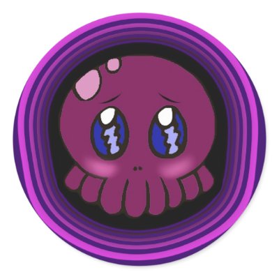 Embarrised Tako-Chan Stickers by Vestque