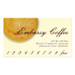 Embassy Coffee Drink Loyalty / Punch Card Business Card Templates