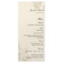 Embassy Floral Ecru Creme Wedding Menu Card Rack Card