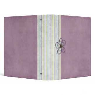 Embellished Purple w/stripes Any Use binder