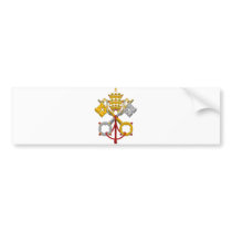 Emblem of the Papacy Official Pope Symbol Coat Bumper Stickers