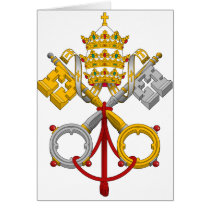 Emblem of the Papacy Official Pope Symbol Coat Greeting Card