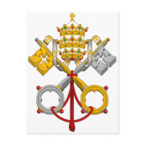 Emblem of the Papacy Official Pope Symbol Coat Postcard