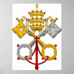 Emblem of the Papacy Official Pope Symbol Coat posters