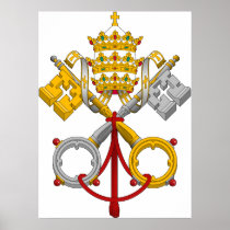 Emblem of the Papacy Official Pope Symbol Coat Posters
