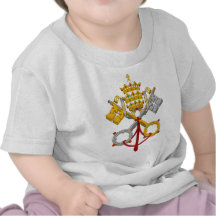Emblem of the Papacy Official Pope Symbol Coat Tshirts