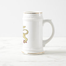 Emblema de oro del león - escudo del león taza de café