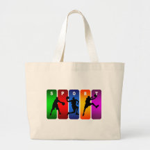 Emblema multicolor del baloncesto bolsas