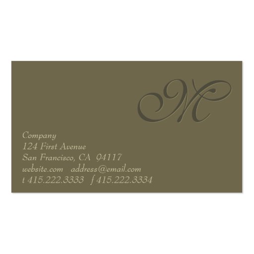 Emboss Business Card Template (back side)