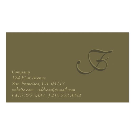 Emboss Business Card Templates (back side)