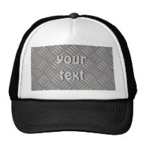 Embossed Aluminum Metal Look Custom hats