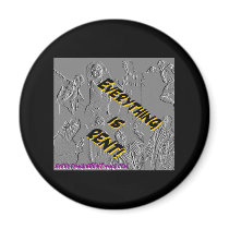 Embossed Characters Magnet by rentheadperson Embossed Characters Magnet