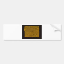 Embossed Deep Gold Rose Bumper Sticker