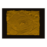Embossed Deep Gold Rose Business Card business cards
