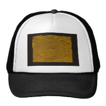 Embossed Deep Gold Rose Mesh Hats
