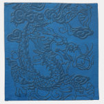Embossed Dragon on Blue Lapis Leather Texture napkins