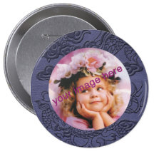 Embossed Dragon on BlueSlate Leather Texture Buttons