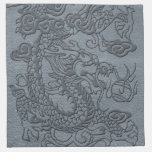 Embossed Dragon on Grey Leather Texture napkins