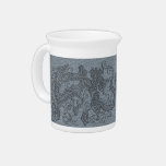 Embossed Dragon on Grey Leather Texture pitchers