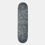 Embossed Dragon on Grey Leather Texture skateboards