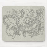 Embossed Dragon on Leather Texture Mouse Pads