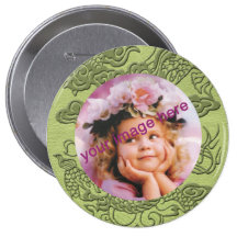 Embossed Dragon on LimeGreen Leather Texture Pins