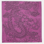 Embossed Dragon on Magenta Pink Leather Texture napkins
