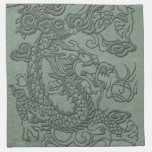 Embossed Dragon on Mint jade Leather Texture napkins