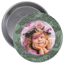Embossed Dragon on Mint jade Leather Texture Pin