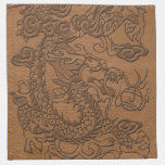 Embossed Dragon on Natural Tan Leather Texture napkins
