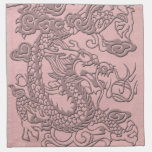 Embossed Dragon on PowderPink  Leather Texture napkins