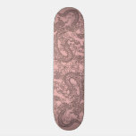 Embossed Dragon on PowderPink  Leather Texture skateboards
