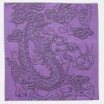 Embossed Dragon on Purple Leather Texture napkins