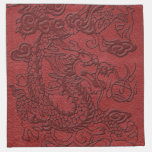 Embossed Dragon on Red Leather Texture napkins